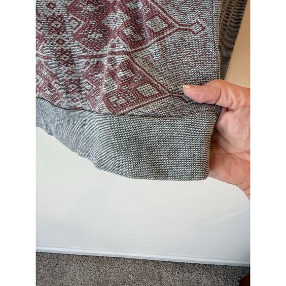 BDG Long Sleeve Printed Pullover Scoop Neck Sweater Gray Women's Size Small - Picture 5 of 10